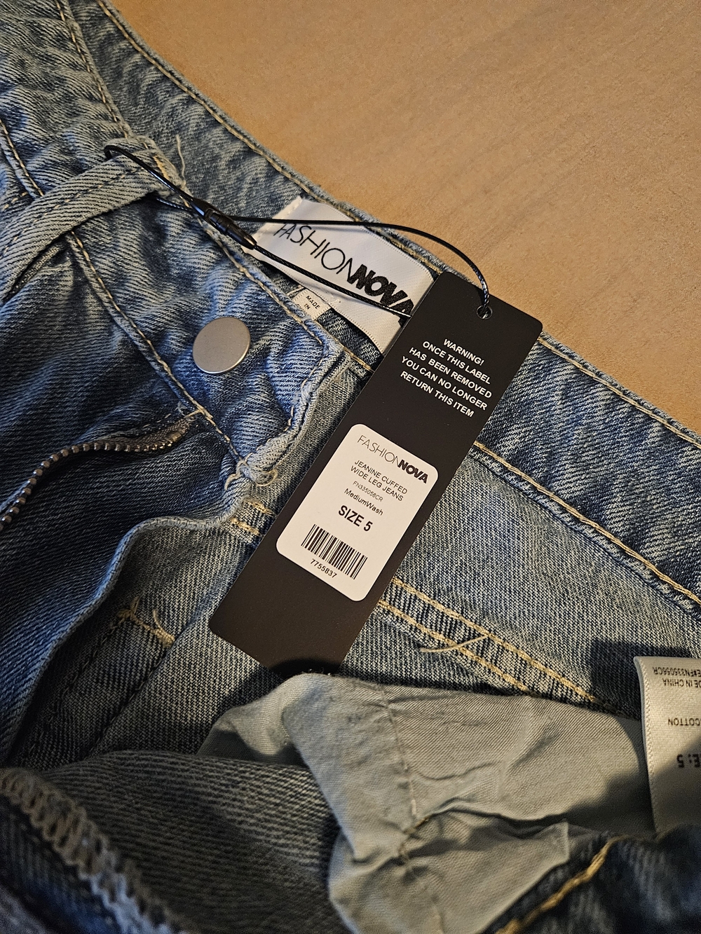 Fashion Nova Light Wash Denim Jeans - Light Blue